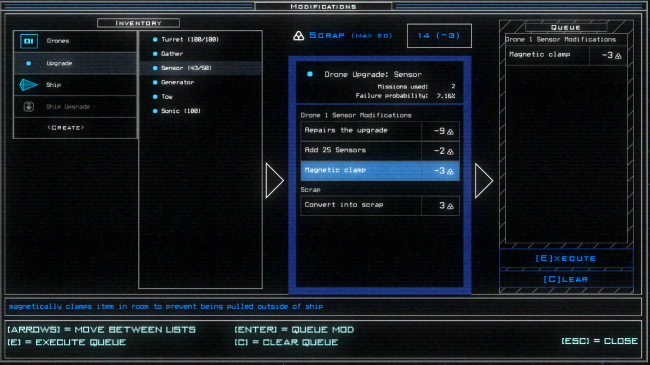 Используйте металлолом для ремонта и обновления дронов и модулей.