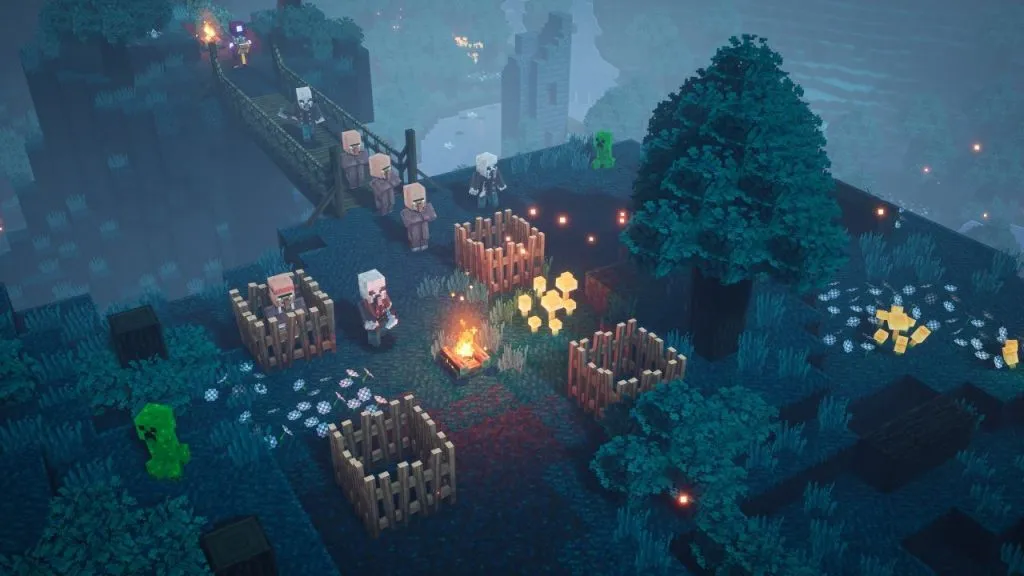 Как ползать и драться в Minecraft Dungeons