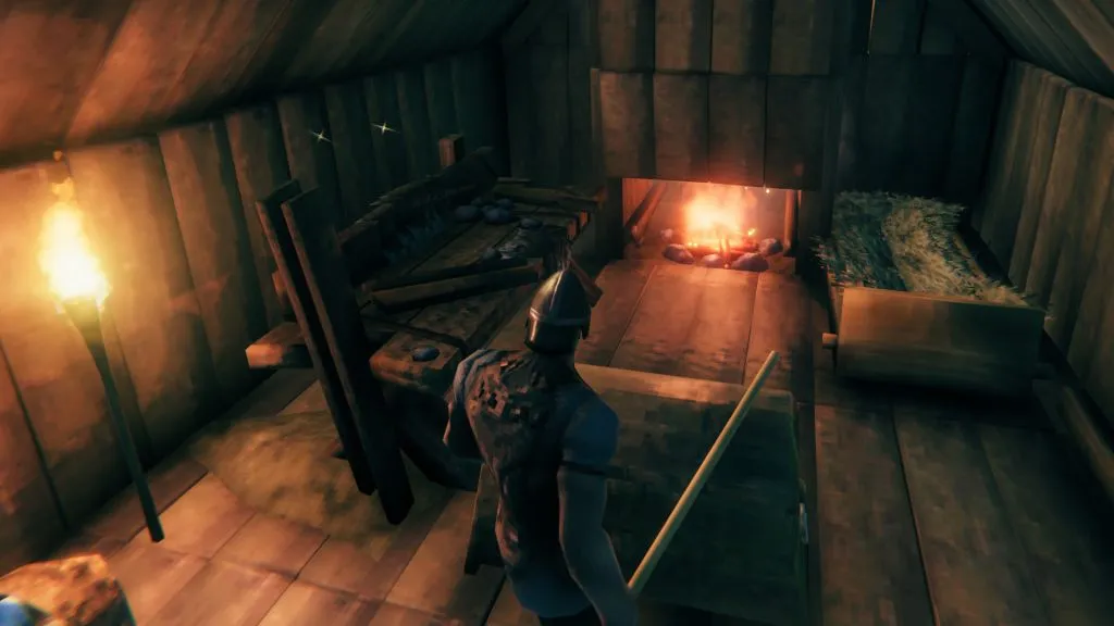 Valheim: как развести костер в помещении